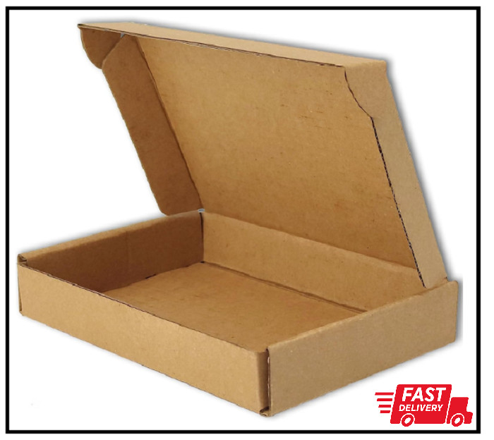 6X4X1 Inches Small Shipping Boxes Set of 50 – Brown Mailer Corrugated Cardboard