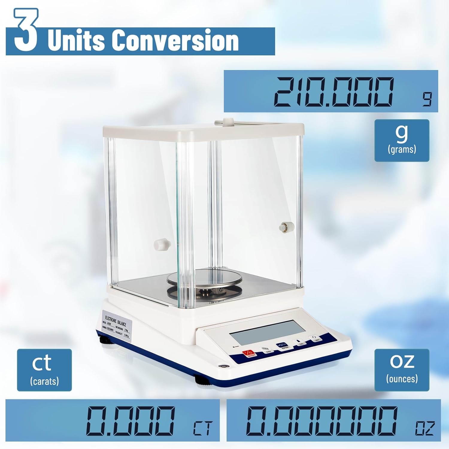 220g/0.0001g Lab Scale Digital Analytical Balance high Precision 210g/0.001g New