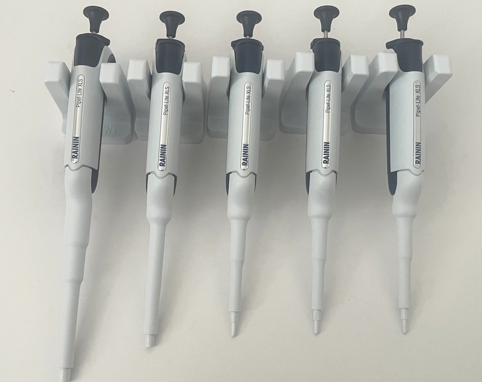 Rainin Pipet-Lite XLS LTS Lot of 5 L-2 L-10 L-20 L-200 L-1000 Pipettes Calibrate
