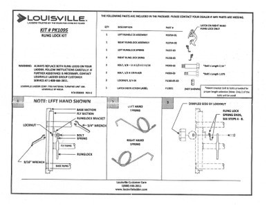 Louisville Maxlock Rung Lock Kit PK1095