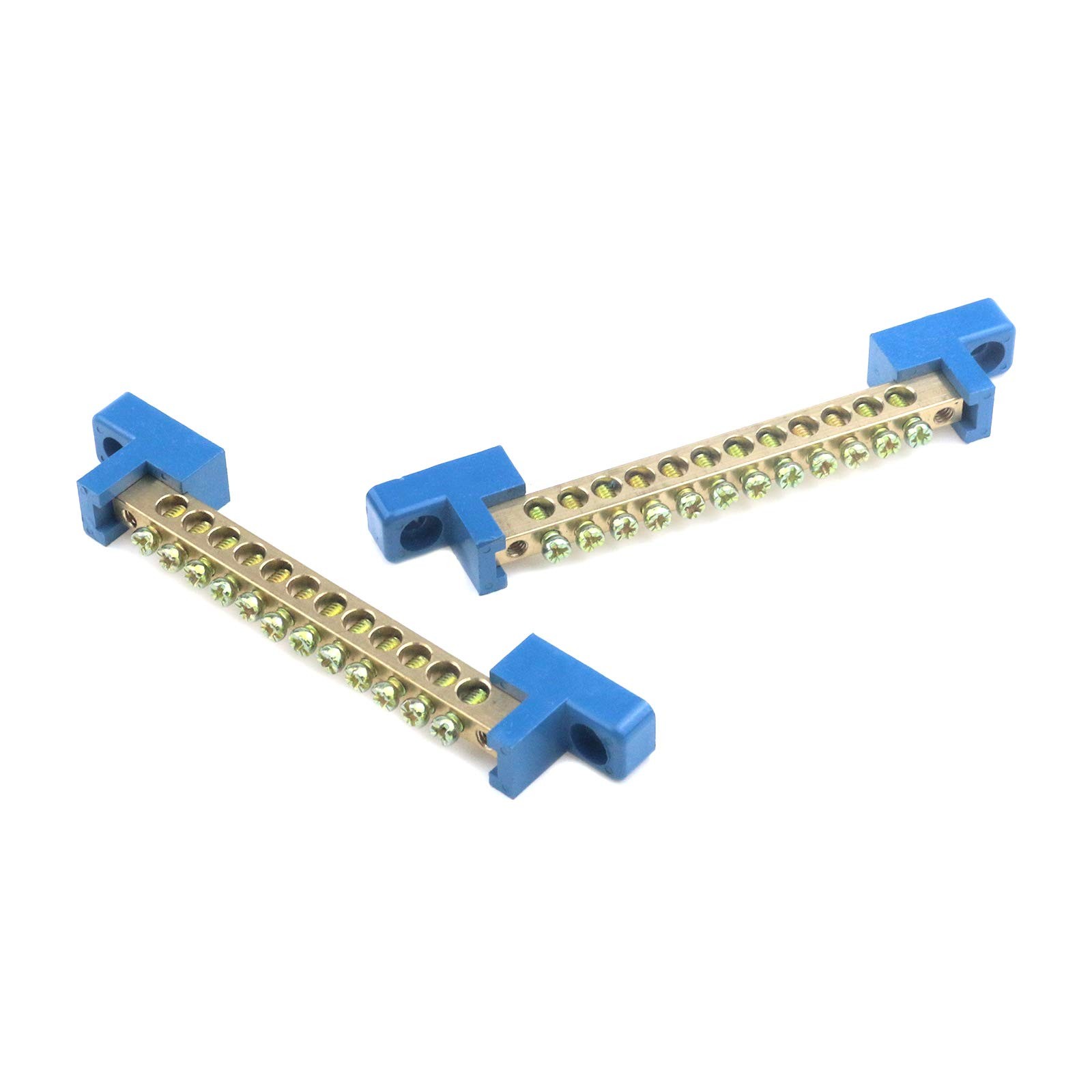 4 Pack Terminal Bus Bar 12 Position Brass Ground Distribution Block
