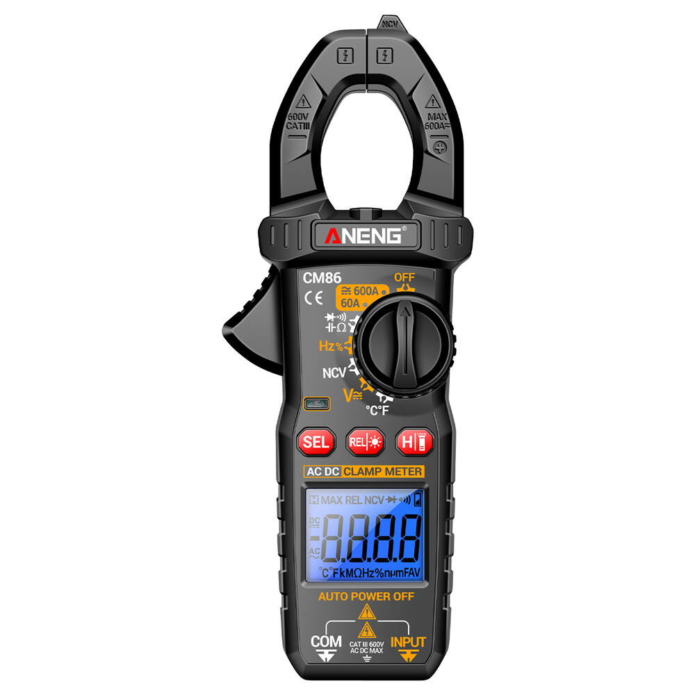 ANENG Digital Clamp Meter 6000 Count Multimeter NVC Amp AC DC Volt Current Test