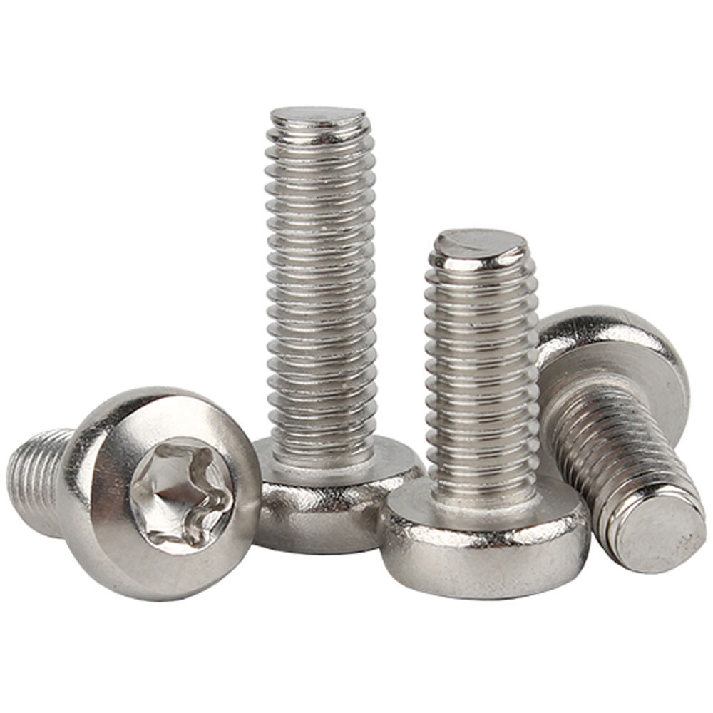 M3 – 0.5 A2 Stainless Steel Six Lobe Pan Head Torx Security Machine Screws Bolts