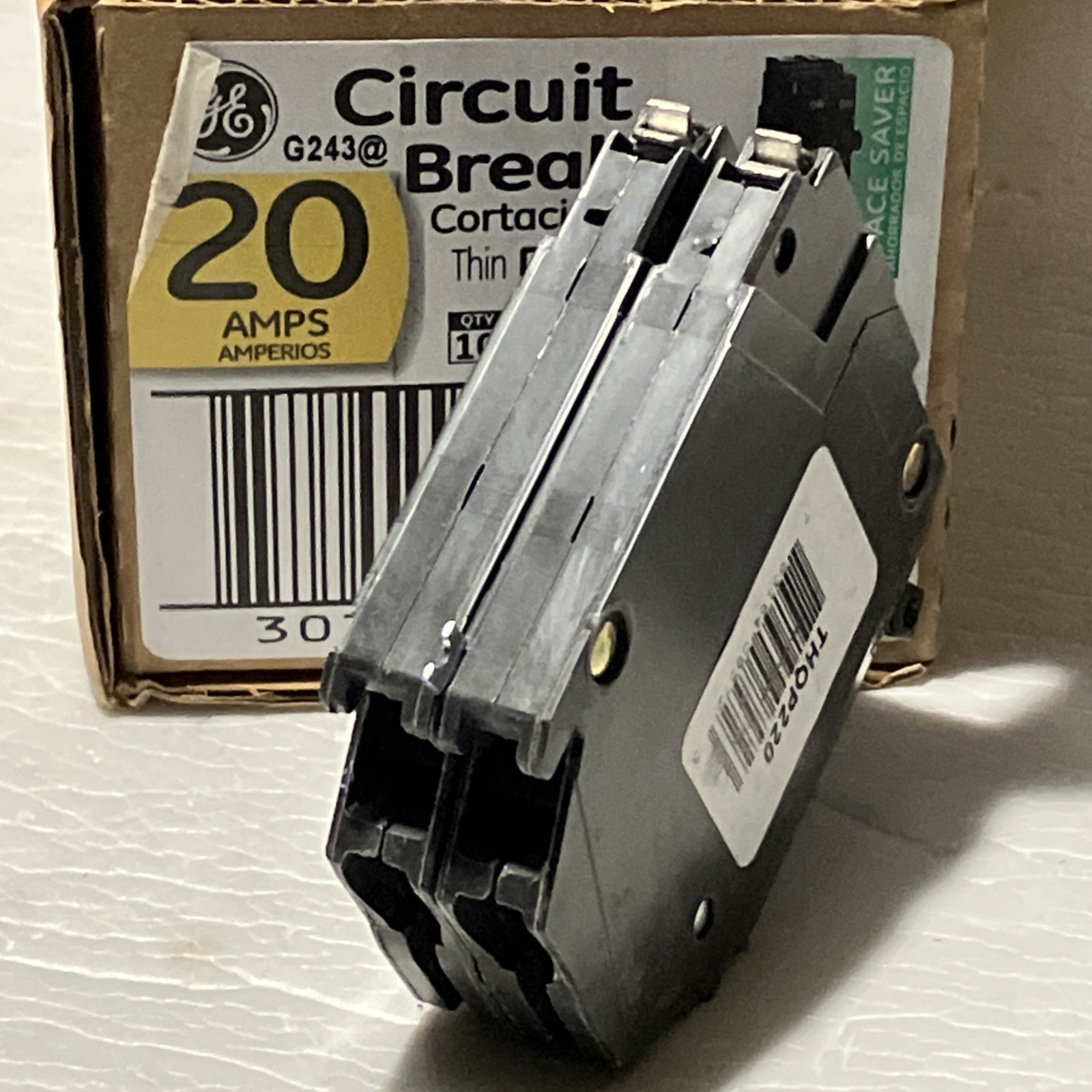 (1ct) GE General Electric Circuit Breaker THQP220 2 Pole 20 Amp 120/240 Volt NEW