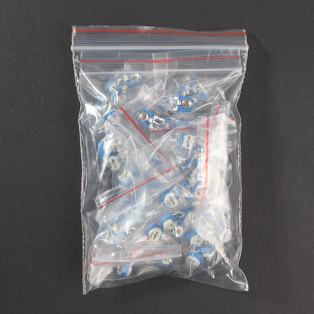 65PCS Trimmer Potentiometer RM063 Adjustable Resistance 100R~1M 1K-1M Variable