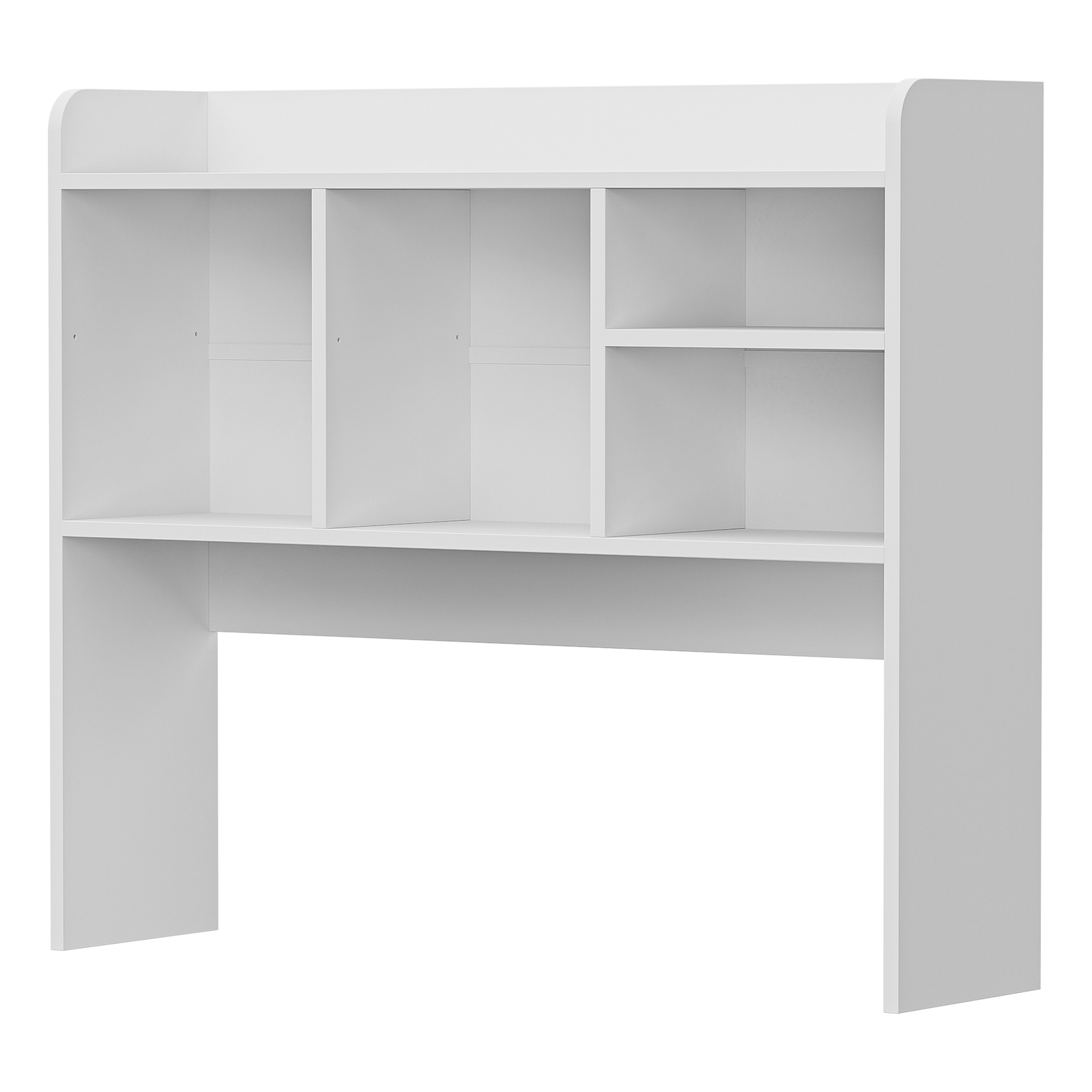 Desktop Organizer Shelf Wood Desk Hutch for Computer Monitor Display Shelf White