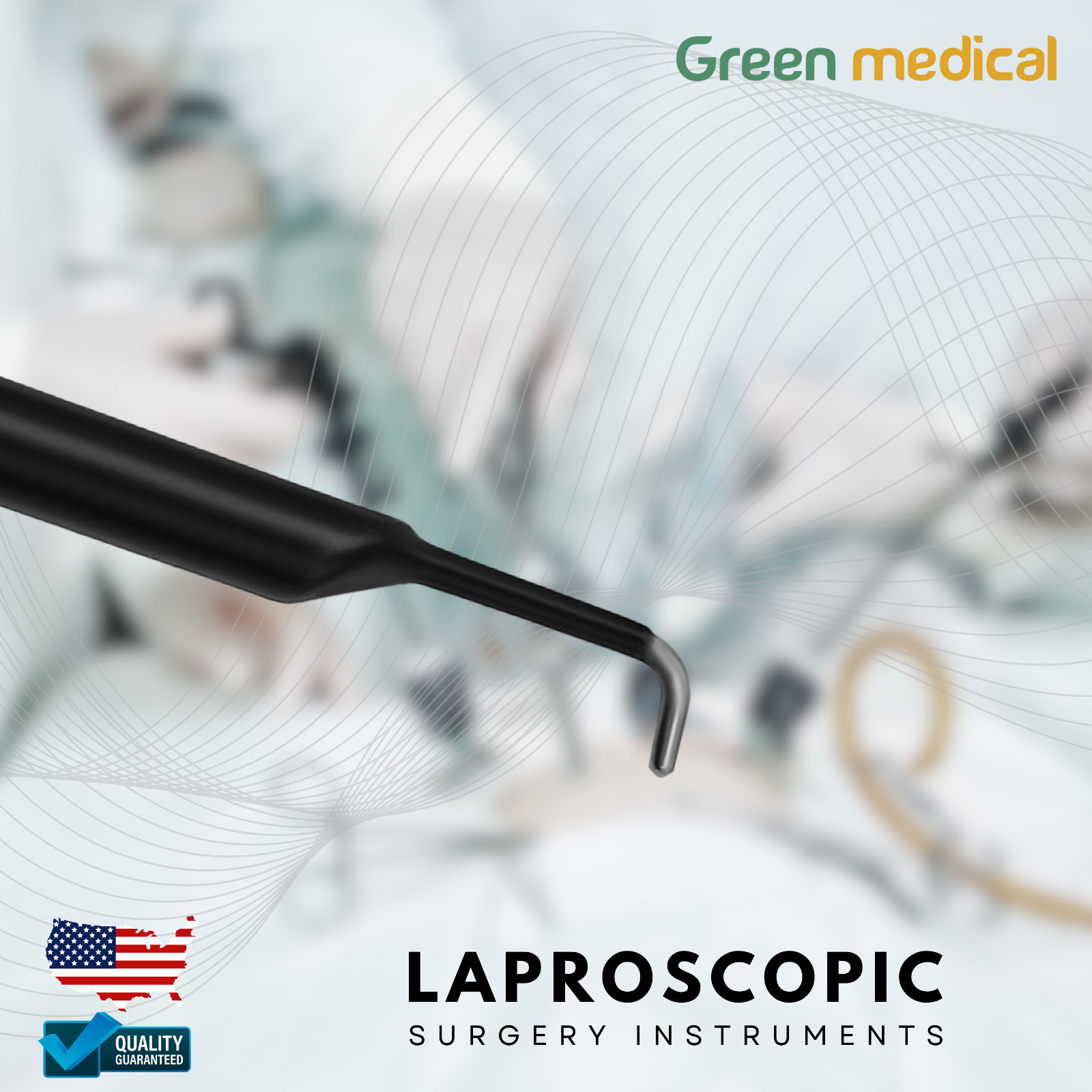 L-Hook 5 mm Insulated Electrode laparoscopic monopolar With Banana Plug