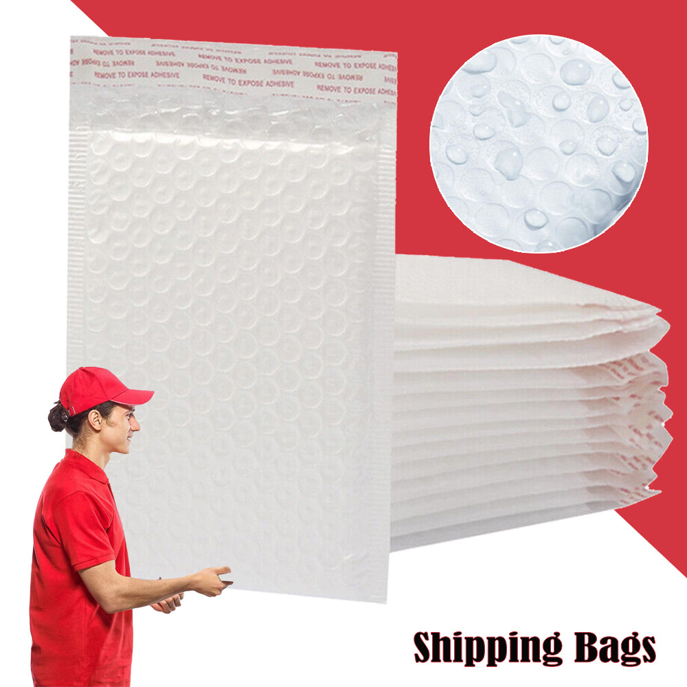 10/25/50pcs Poly Bubble Bags Mailers Envelopes Padded Packing Self Seal Shipping