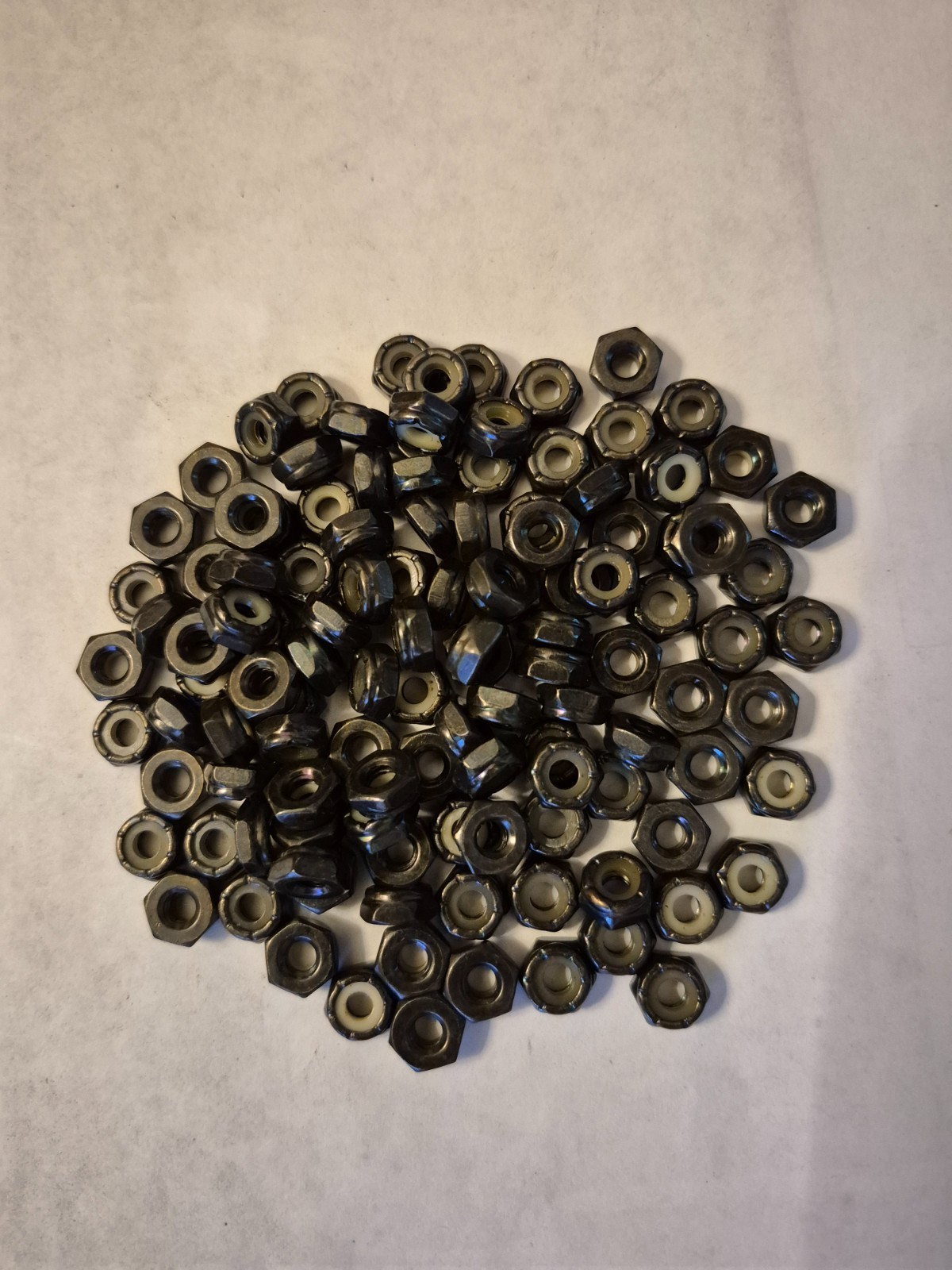 10#-24 Nyloc Nuts Nylock Nylon Nut Steel, Pack of 25