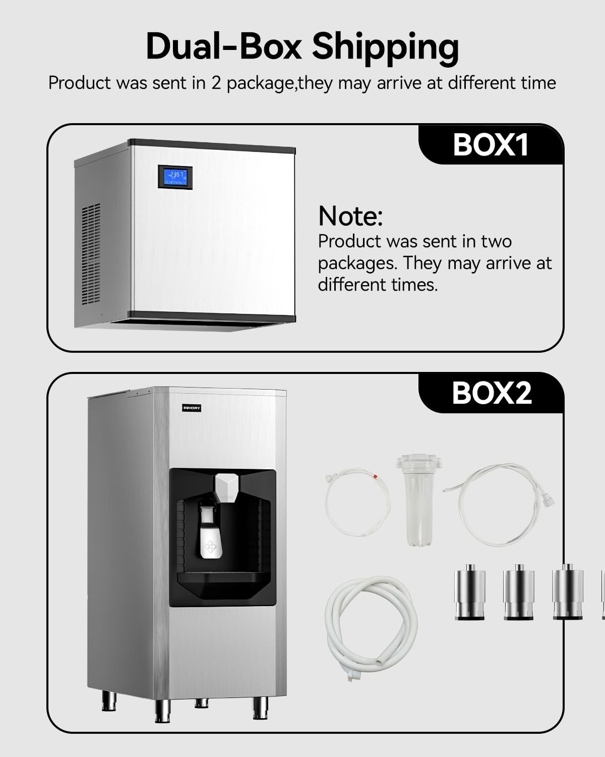 Certified 130Lbs Bin Commercial Ice Maker – Quick Ice in 10-15 Min!