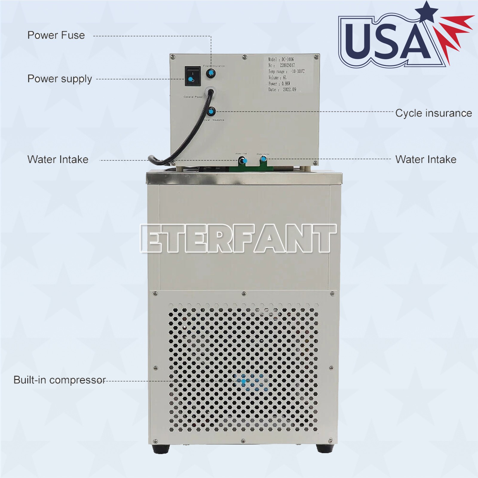 5℃~100℃ 6L Refrigerated Recirculator Bath Heated/Chilled Circulator