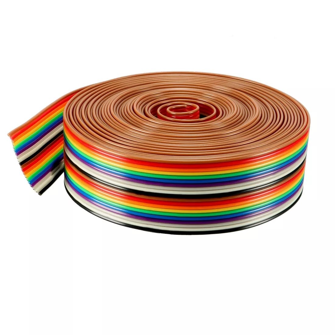 20 Wire / Pin 20P Rainbow Flat Ribbon IDC Cable Wire 5M/16Ft Length