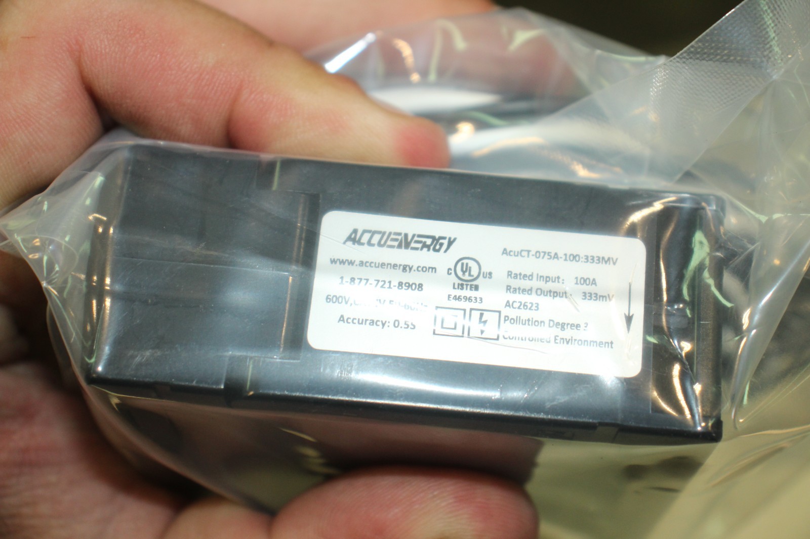 AccuEnergy CT 600V Current Transformer ACUCT-075A-100:333MV 100A 333mV