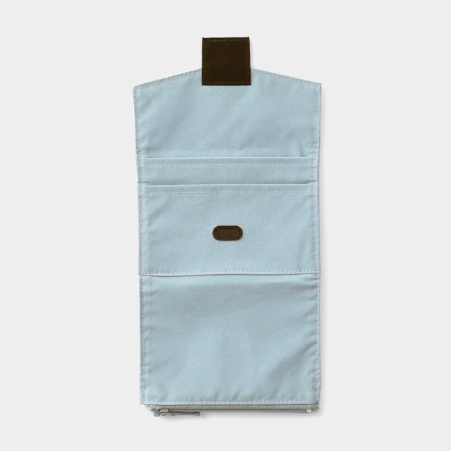 Traveler’s Company TO&FRO Passport Size Zipper Case Blue Gray Japan