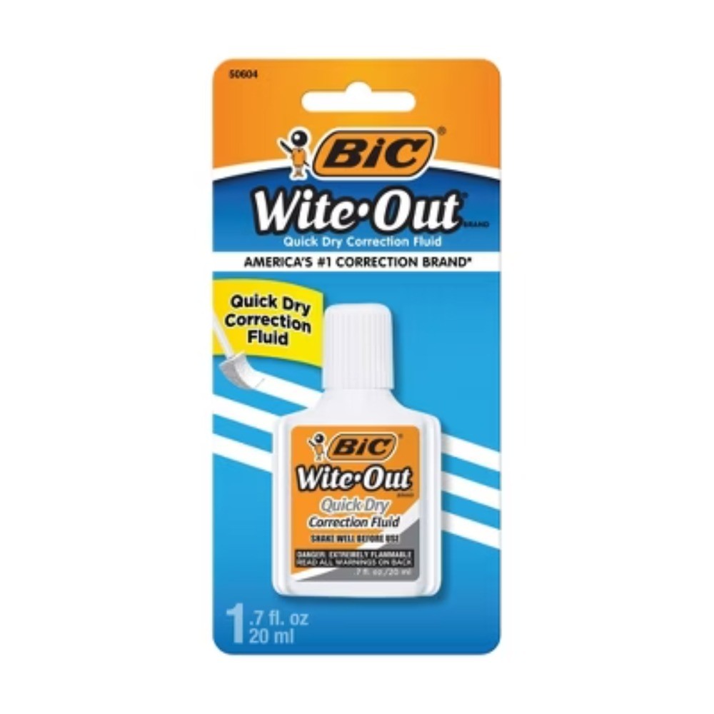 BIC Wite-Out Correction Fluid 1pk, White