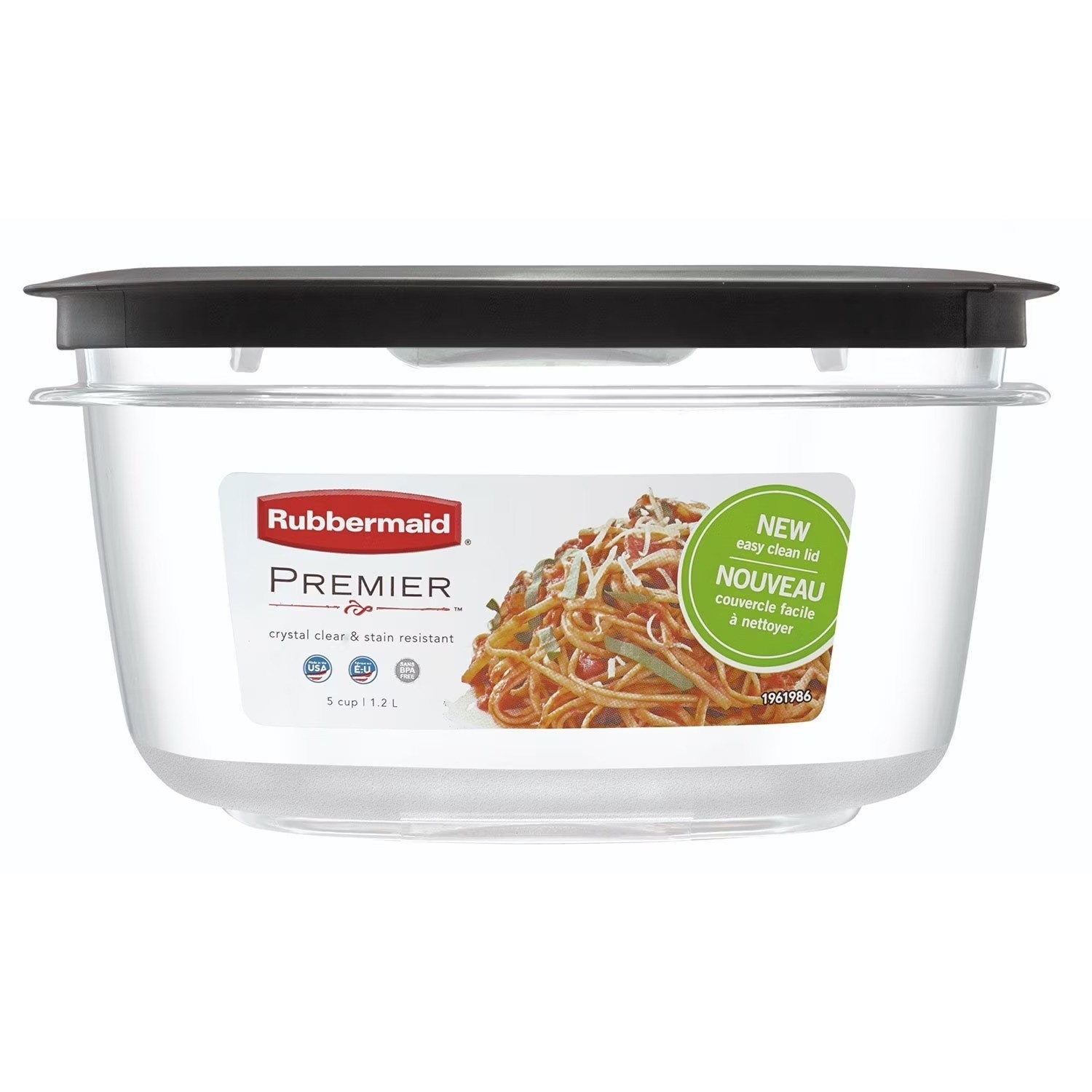 Rubbermaid Premier 20-Piece Lids Food Storage Containers BPA Free Crystal Clear