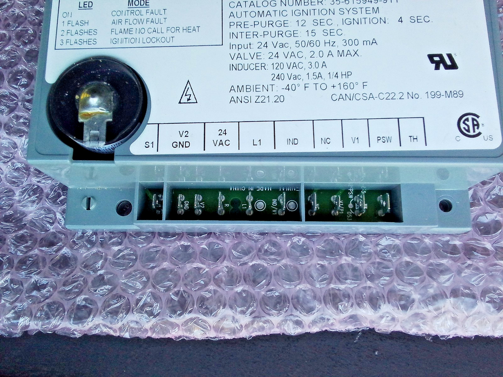 Fenwal 35-615949-911 Automatic Ignition Control Module 24VAC HVAC Furnace