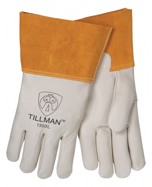 2 PR Tillman 1350 Pearl Top Grain Cowhide MIG Welders Work Gloves 4″ Cuff XS-2X