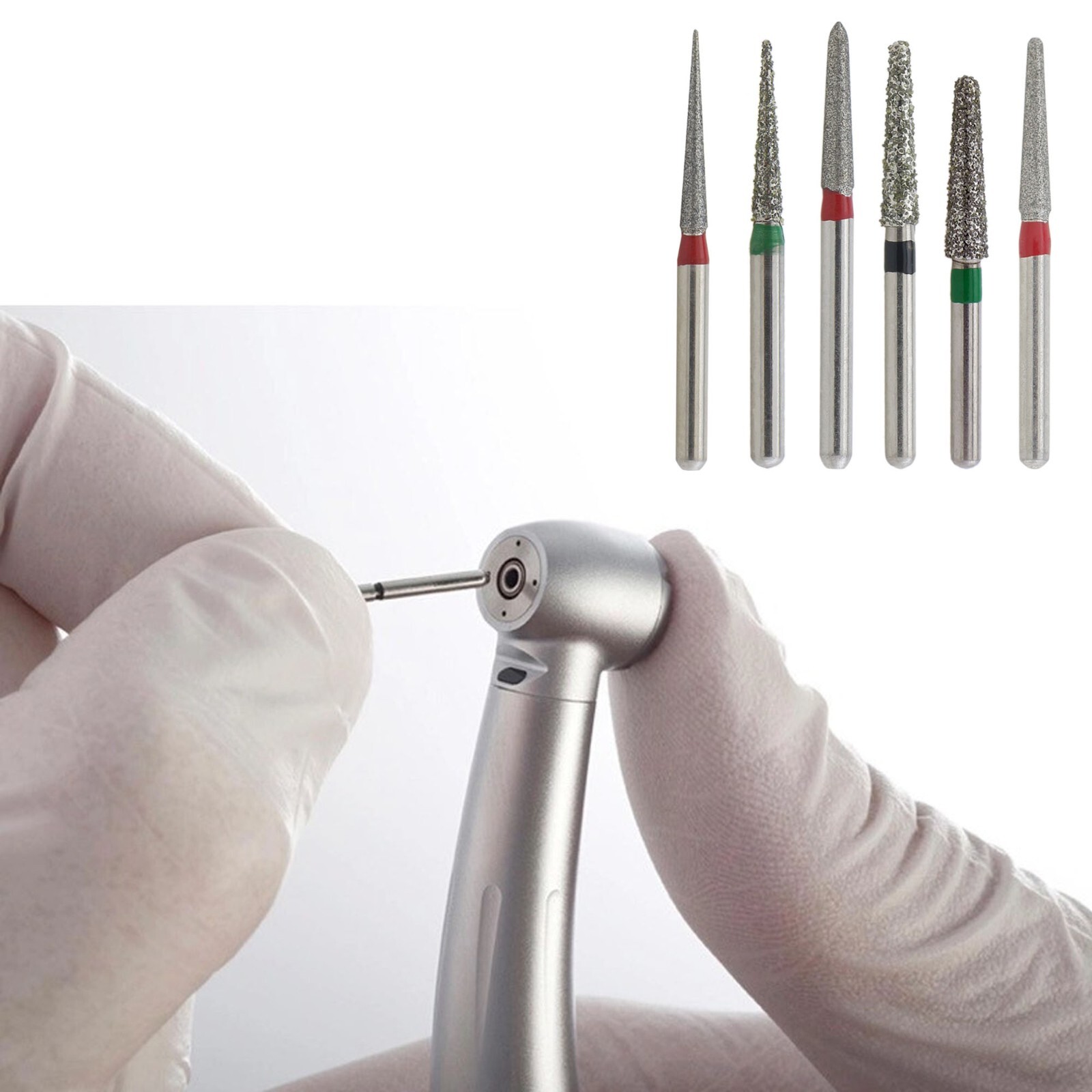 Dental Diamond Burs FG Round End Taper Super Coarse Fine Grit High Speed 856 850