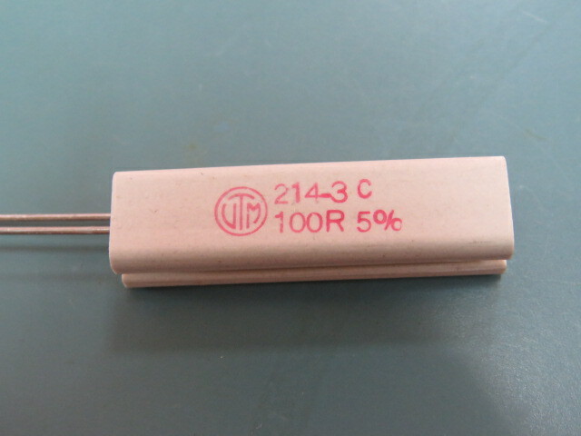 VITROHM KV214-35B100R Qty of 37 per Lot RESISTOR,WIRE WOUND,9W,5%,40ppm,100ohm,