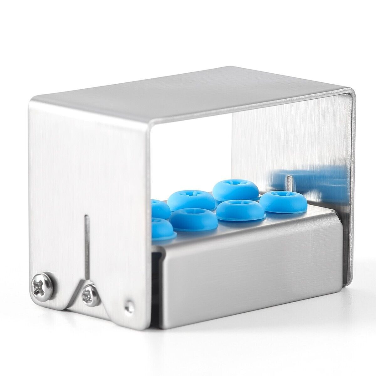6Type Dental Bur Block Holder Disinfection Box Autoclave For High Low Speed Burs