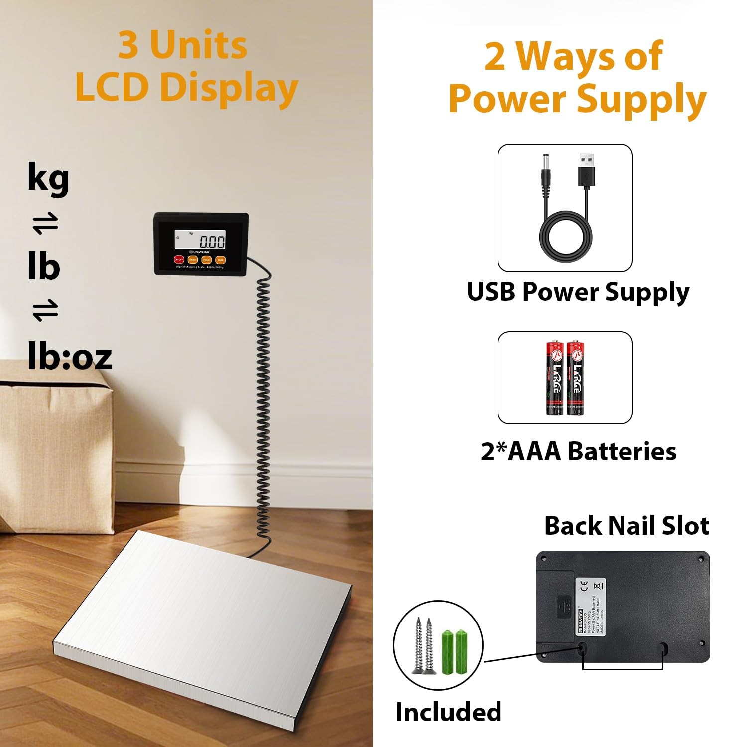 Bascula Postal De Acero Inoxidable Với Funciones De Retencion De Lujo Pro