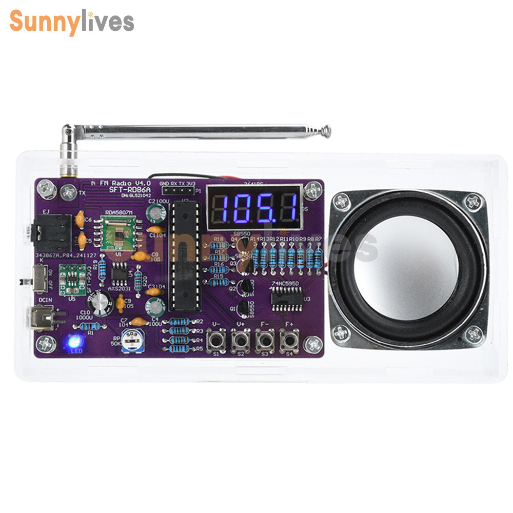Digital Tube FM Radio Electronic Kit DIY Soldering Practice Kit 87.5MHz~108MHz