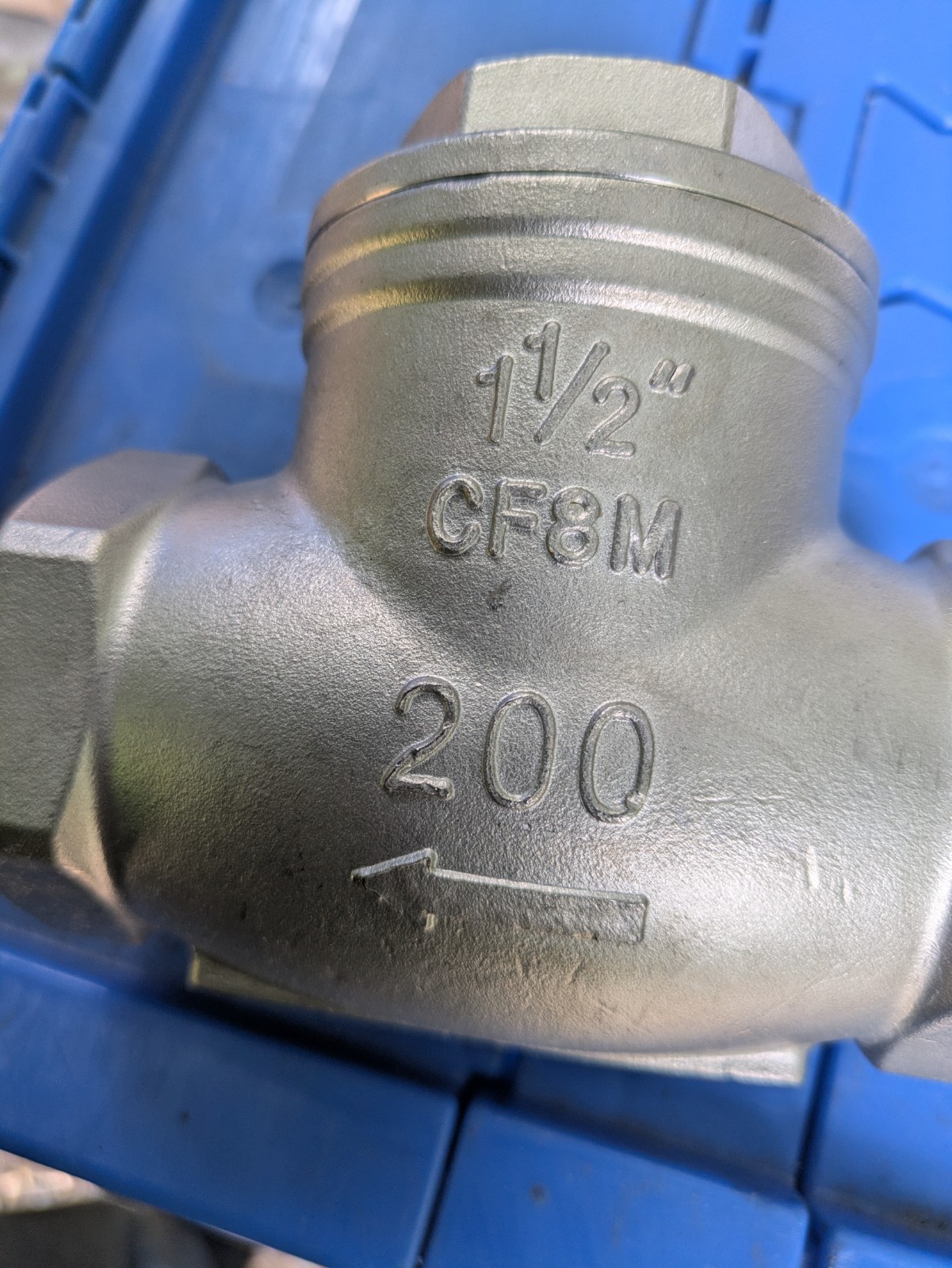 Sharpe 1-1/2″ Threaded 316 Stainless Steel 200 WOG Swing Check Valve New