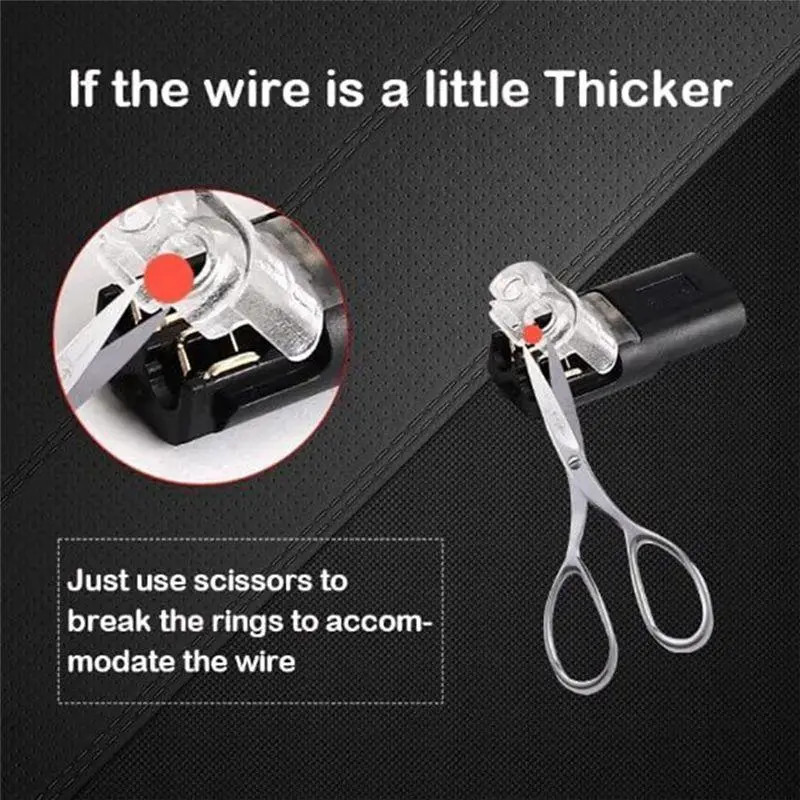 50PCS Double-Wire Plug-in Connector with Locking Buckle,Pluggable Connectors 2 P