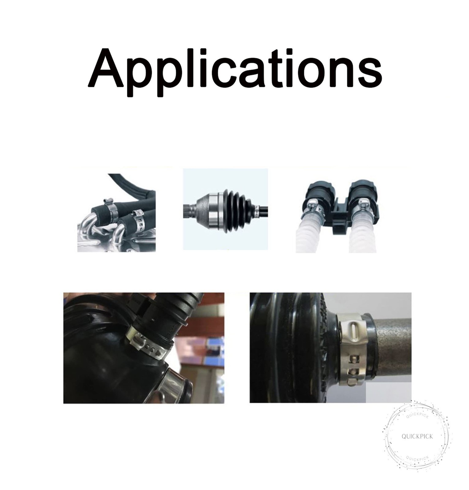 Single Ear Hose Clamps, Oetiker Clamps, 92Pcs(6.0mm-22.6mm) Crimp Pipe Clamps