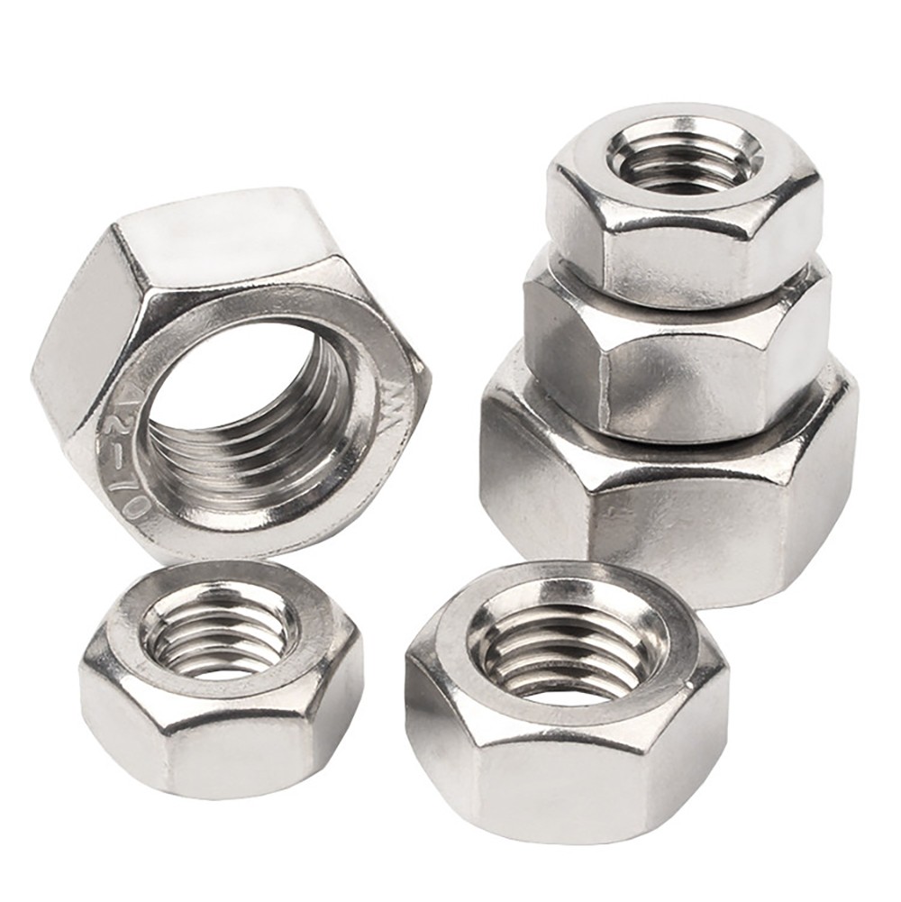 M1.0 M1.2 M1.4 to M64 Hex Full Nuts DIN 934 A2 & A4 Stainless Steel Hexagon Nuts