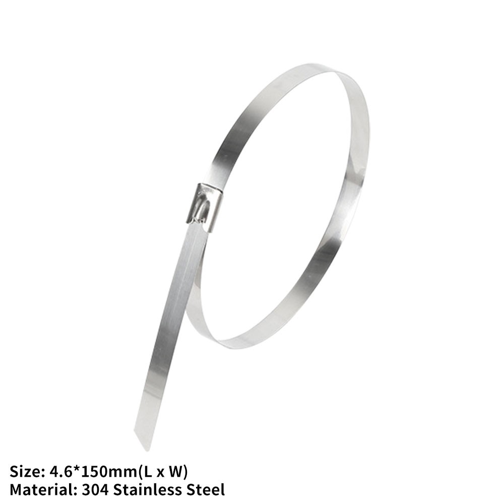 Metal Zip Ties 304 Stainless Steel Heavy Duty Cable 198-400lb 8″ 12″ 18 24″ 3CW