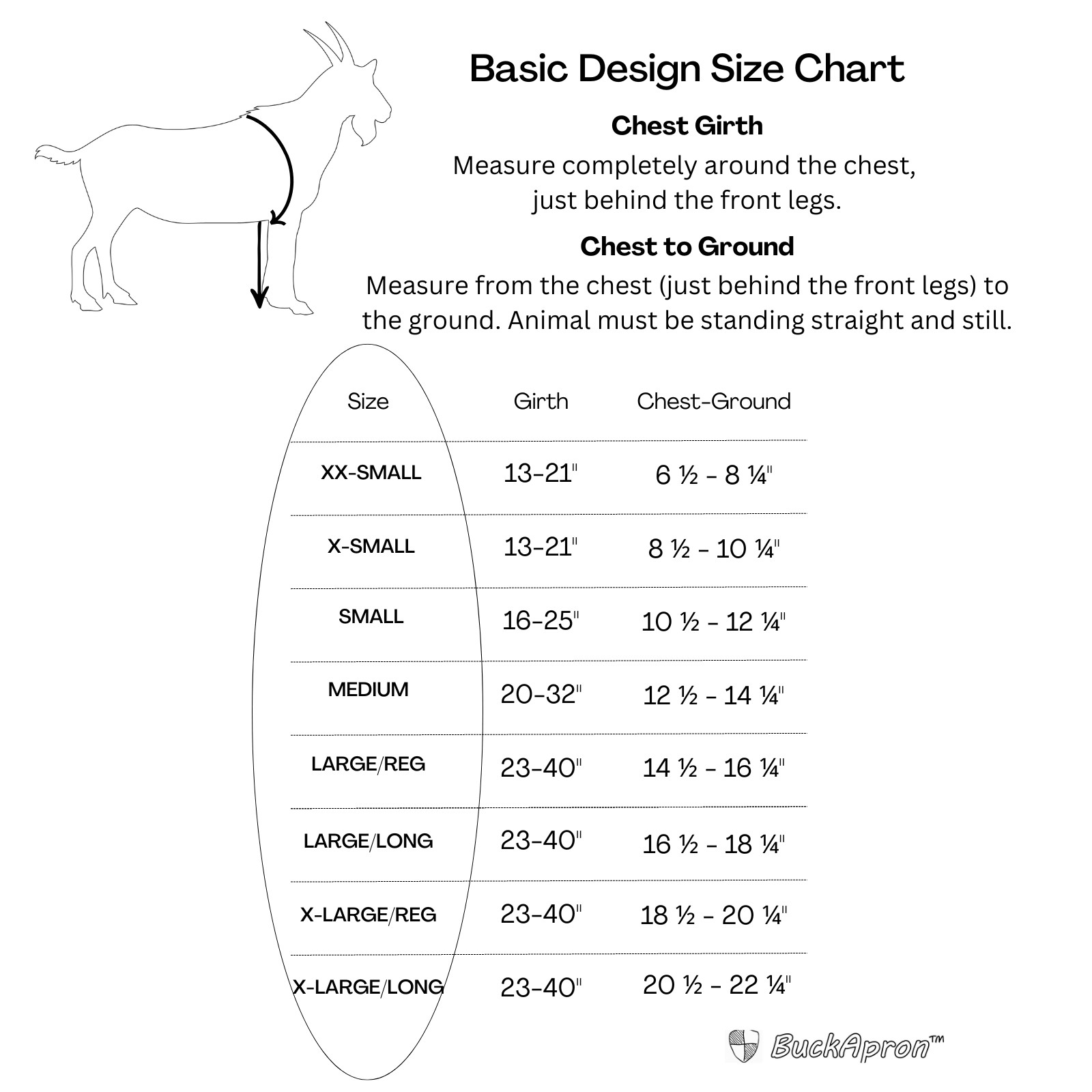 Urine Scald & Odor Control OLOR Buck Apron™ with Strap – Goats/Sheep X-SMALL