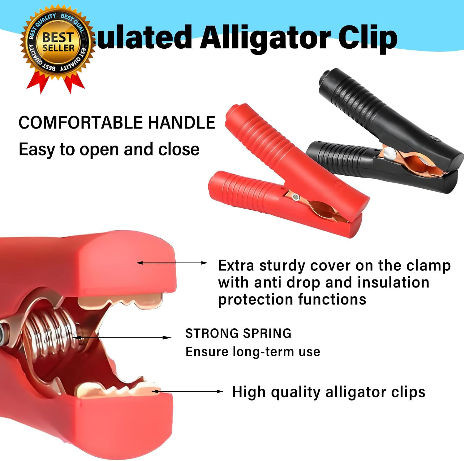 10AWG XT60 to Alligator Clips,Xt60 to Battery Alligator Clip Cable with Quick Re
