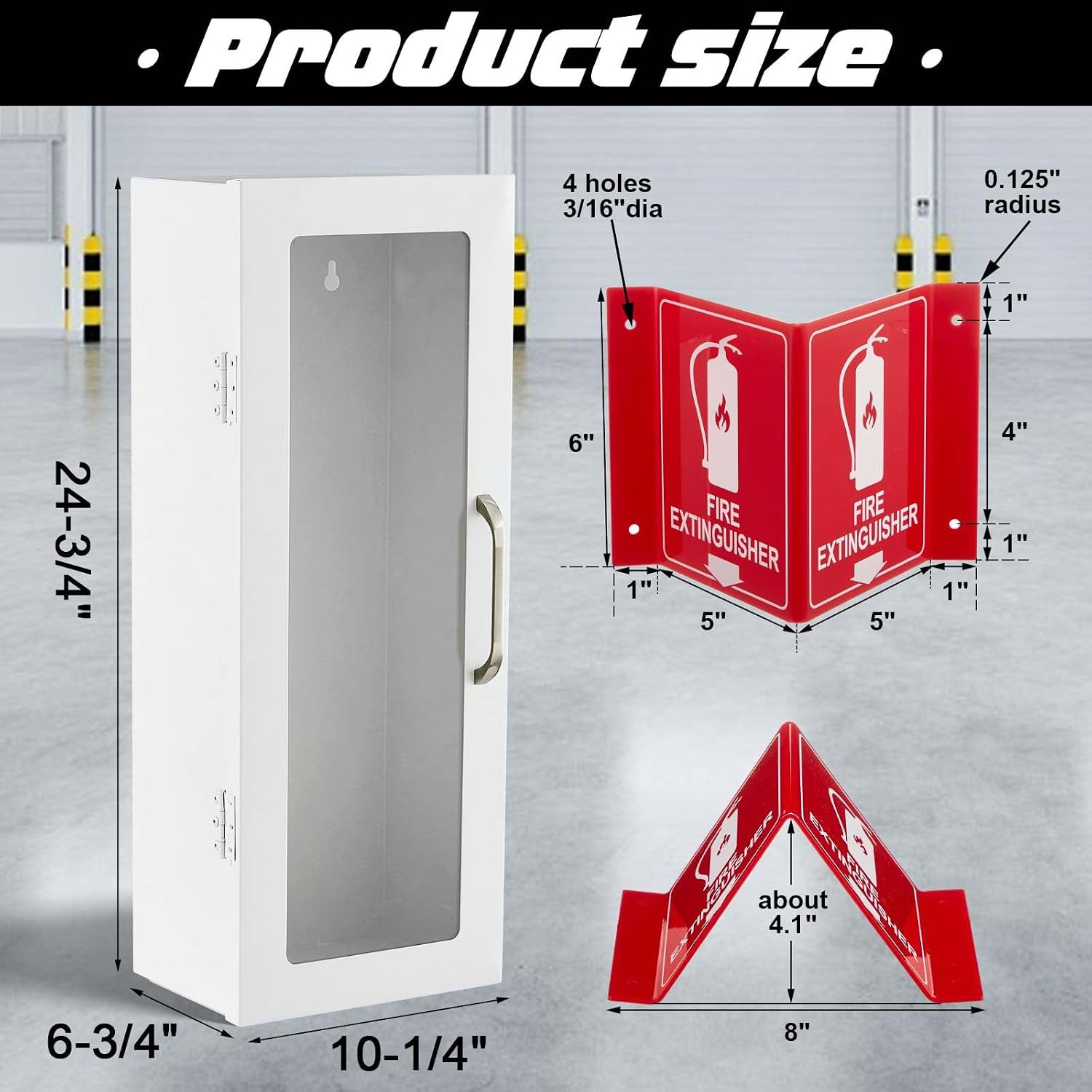 Fire Extinguisher Cabinet Wall & Surface Mount and Fire Extinguisher Projecting