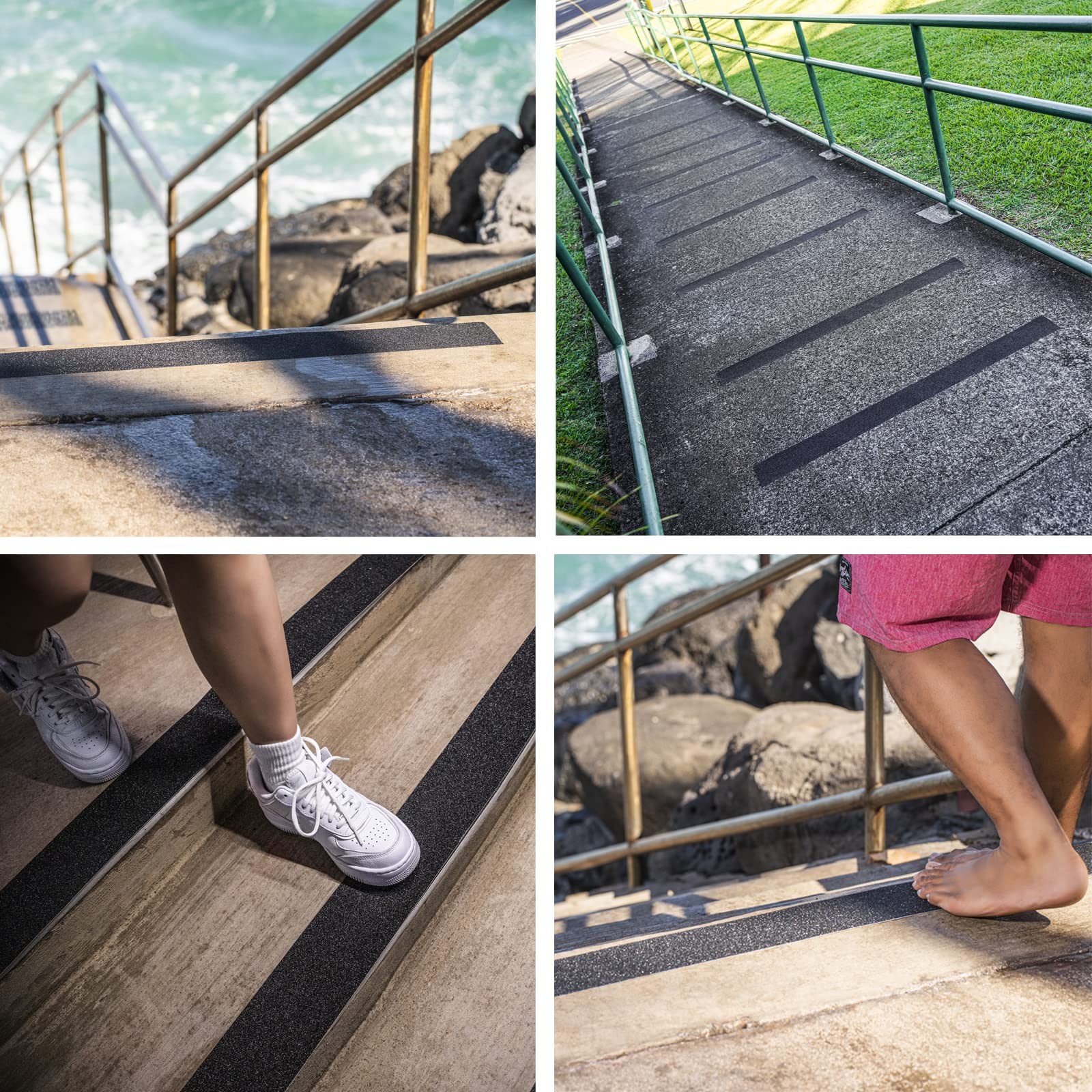 Anti Slip Tape, 4 Inch x 42 Ft Grip Tape for Stairs Outdoor/Indoor, Waterproof N