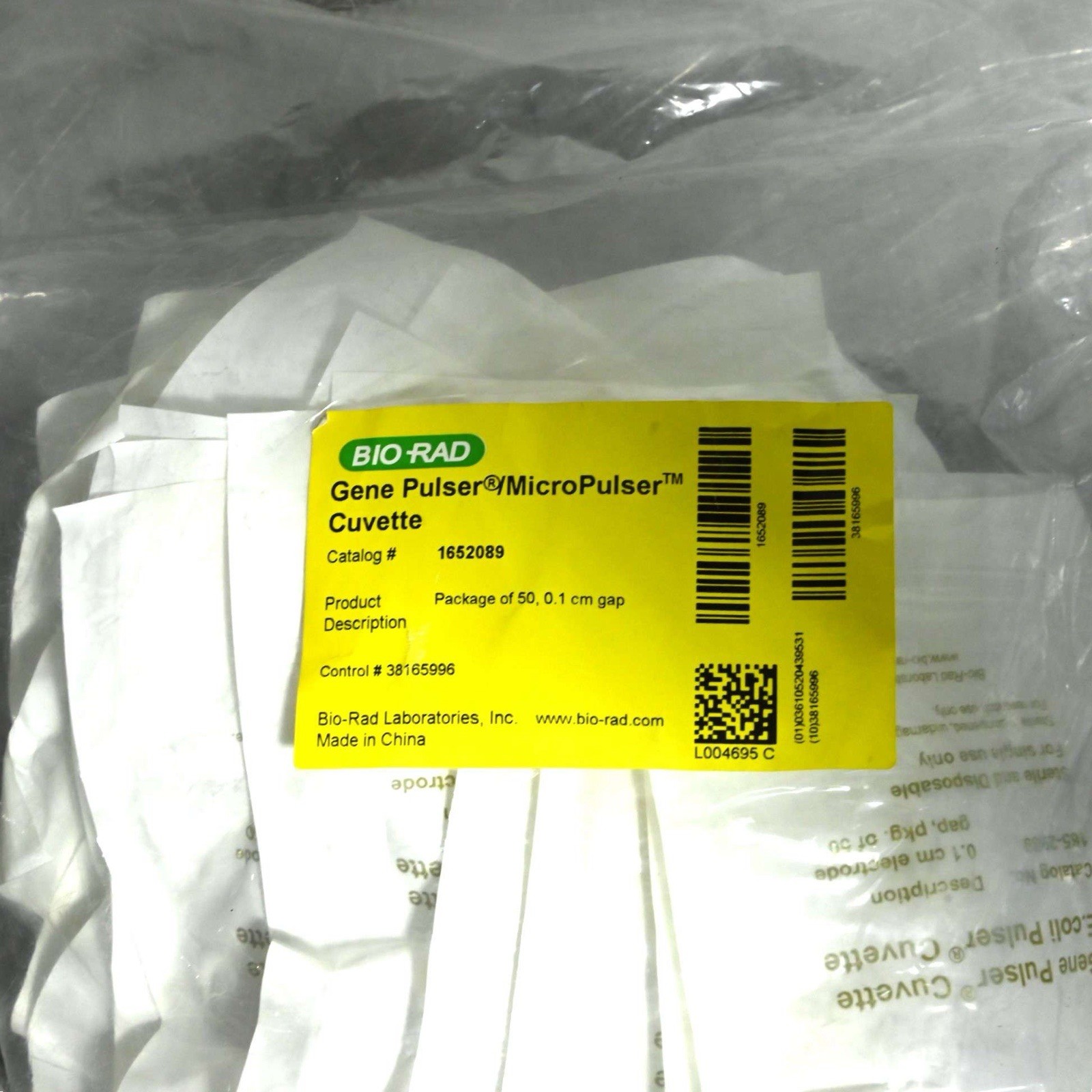 (Sealed Pack Of 50) BIO-RAD Gene Pulser MicroPulser Cuvettes 0.1cm Gap 1652089