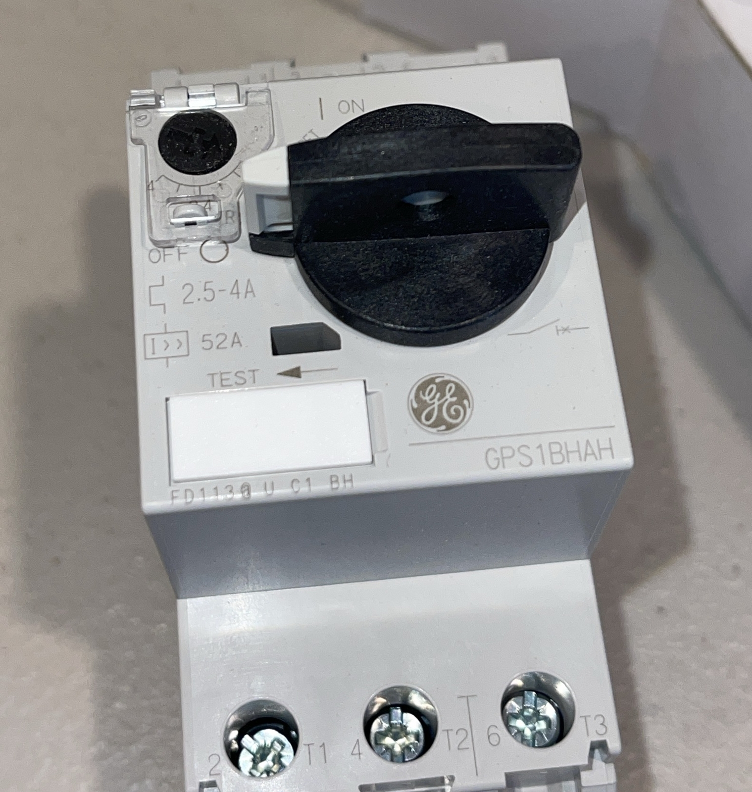 NEW GE GPS1BHAH Manual Motor Starter (Current Range 2.5-4A)