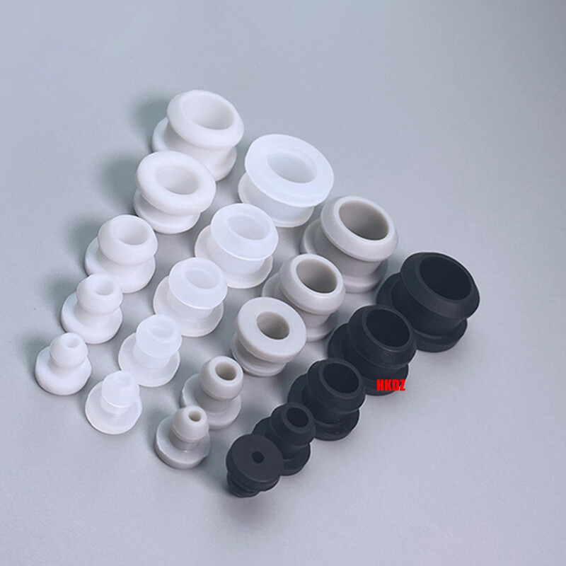 Clear Grommet Snap-On Open Silicon Rubber Hole Plug Bung Wire Cable Protect Bush