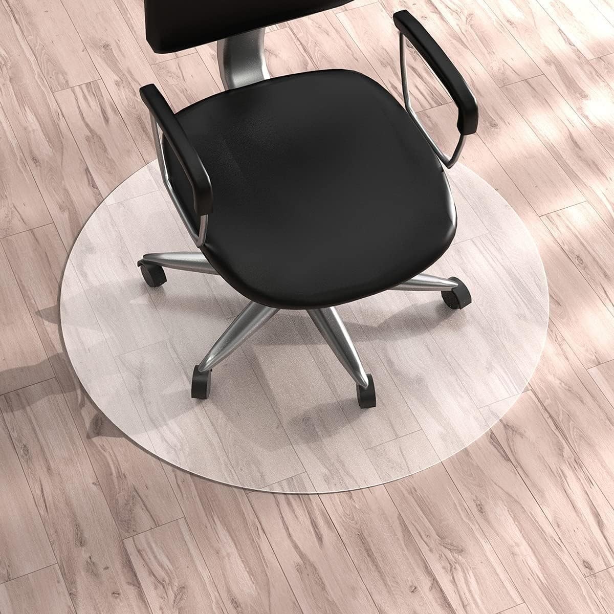 Office Chair Mat for Hard Floor, 36″ Round Transparent Hard Floor Protector