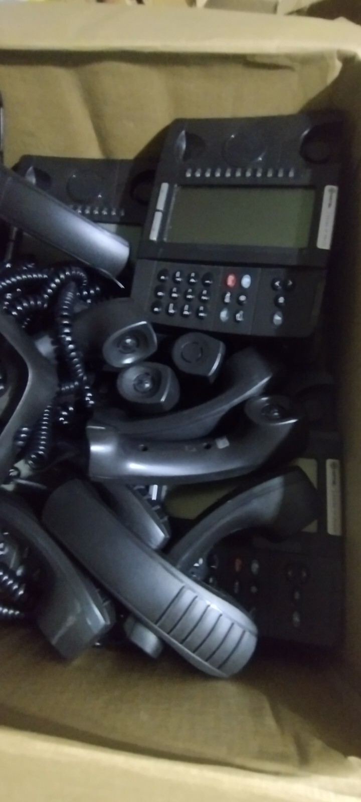 Lot of 10 Mitel 5320E Backlit Display IP Phones w/ Handsets Cords & Stands 1A