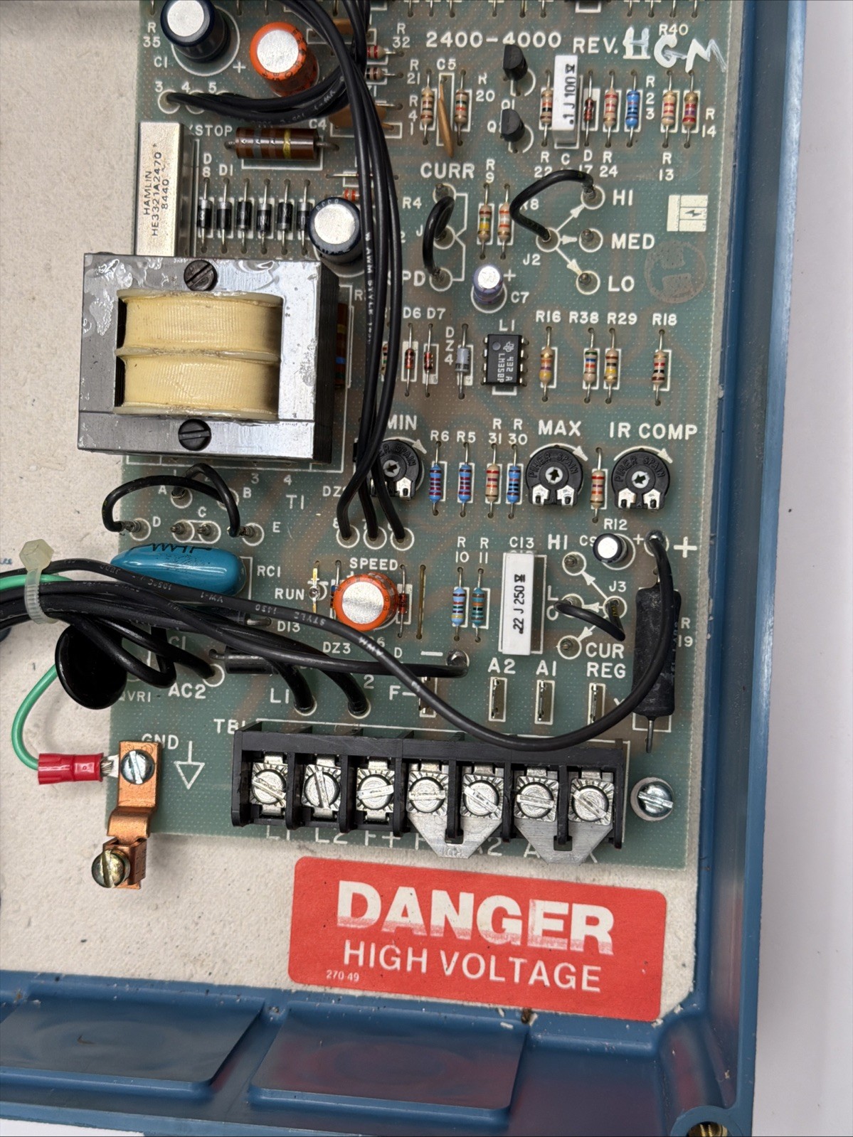Browning LWS25/200 Motor Control Station 2400-8000, 1/4-1HP 115VAC, 1/2-2HP 230V