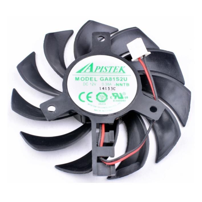 1PC NEW EVEA Onda APISTEK GA81S2U-NNTB DC12V 0.38A 75mm Graphics Card Fan