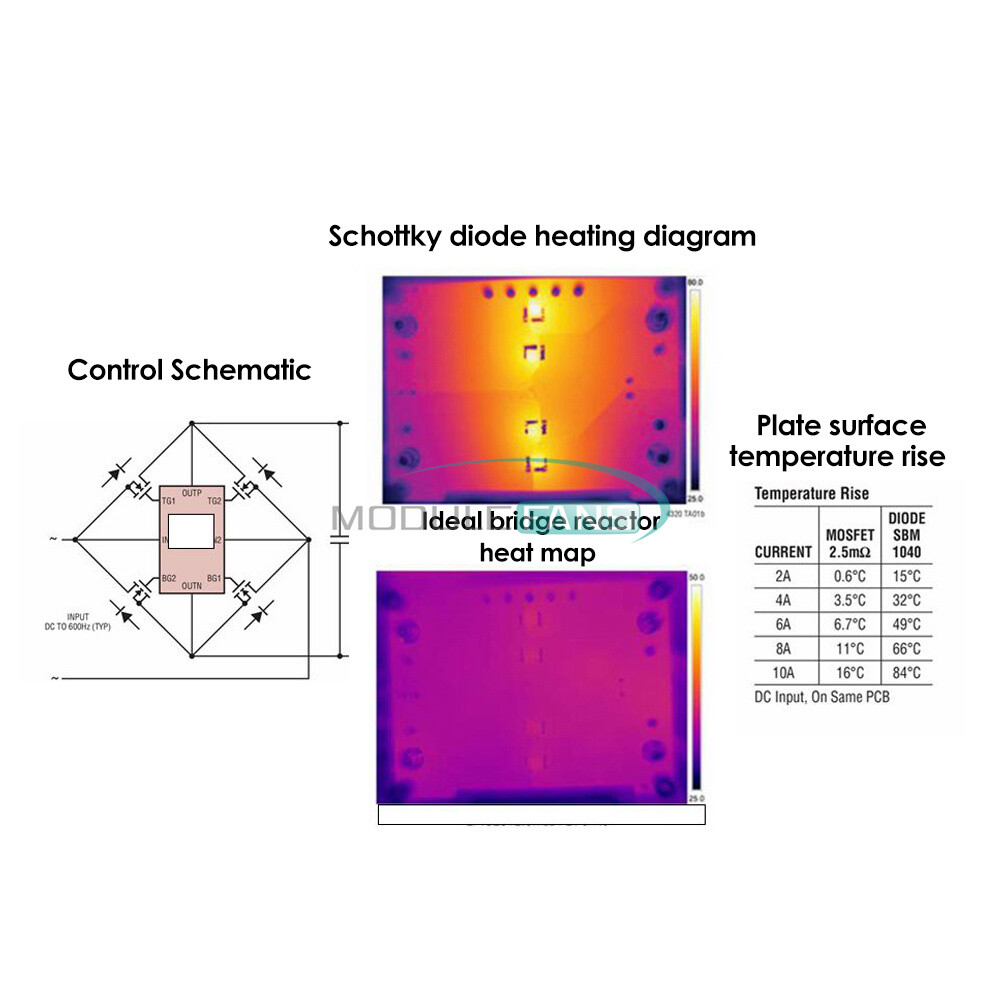 Ideal Diode Bridge Rectifier Filter Module Low Heat Generation High Efficiency