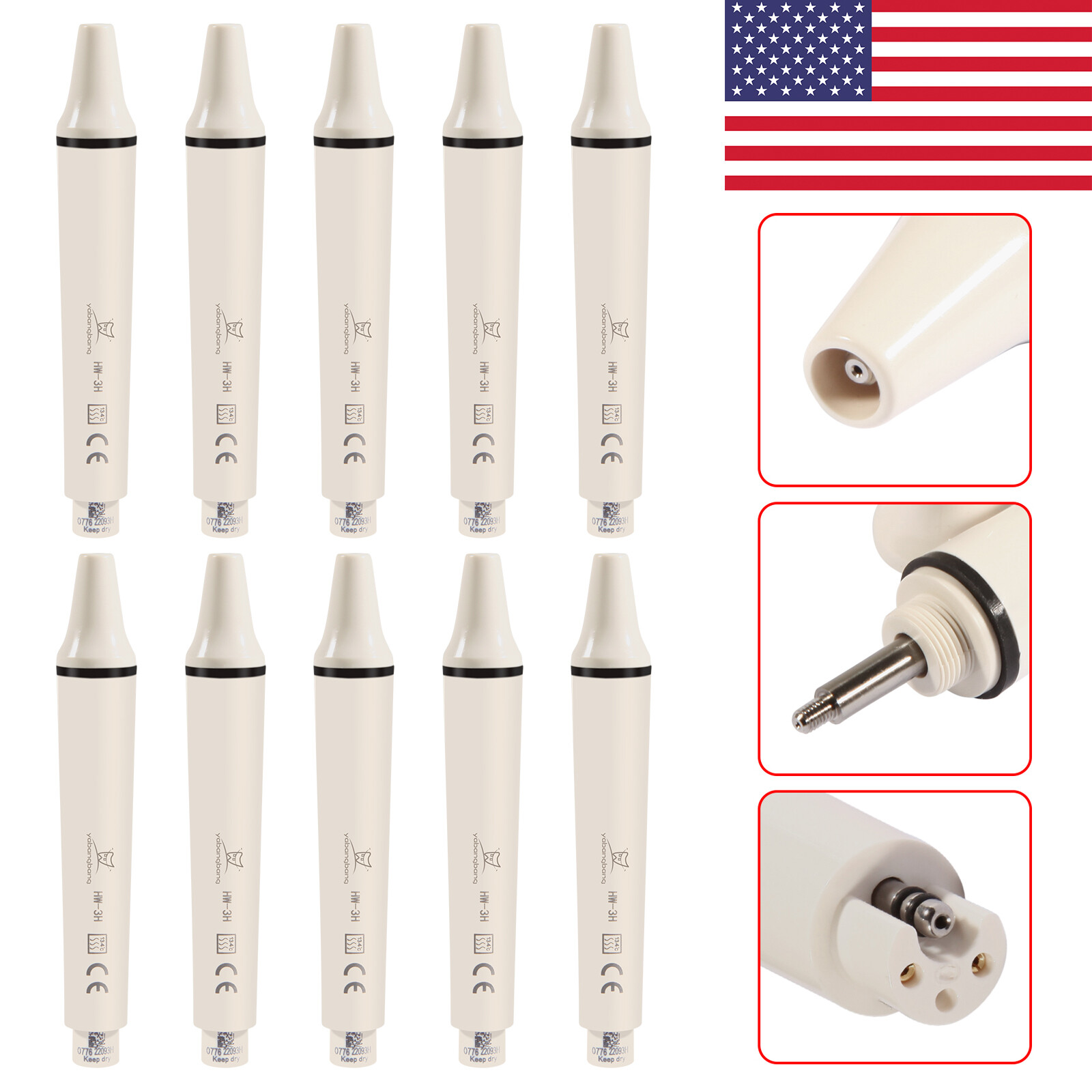 HW-3H Dental Ultrasonic Piezo Scaler Handpiece Detachable For EMS WOODPECKER SA