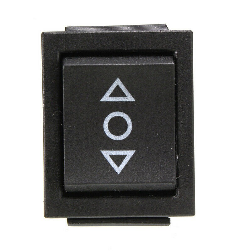 Latching Rocker Switch DPDT 6-Pin 16A 250VAC/20A 125VAC Up/Down On-Off-On Black