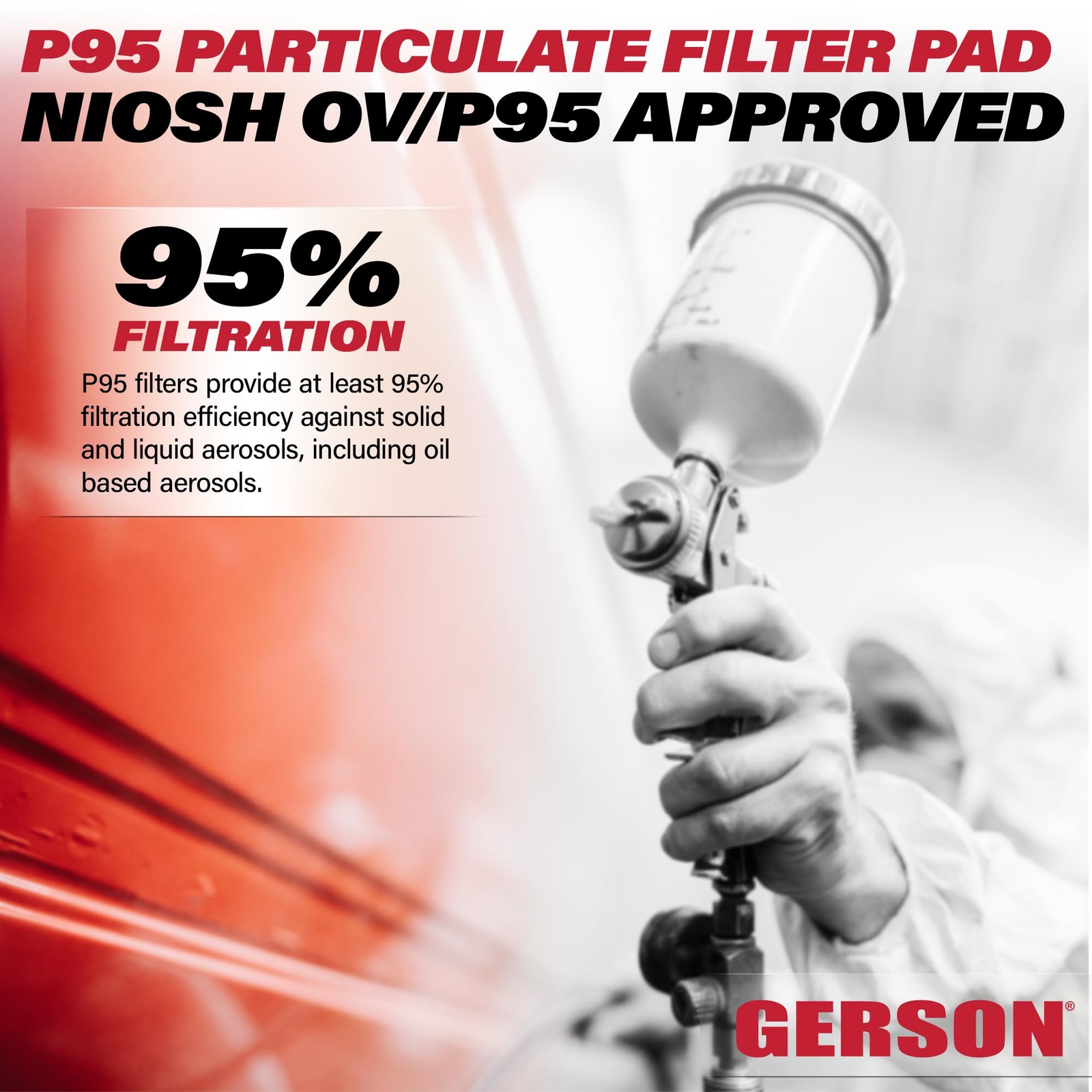 NIOSH G95P P95 Filter Pads for Cartridges 5 Pair/
