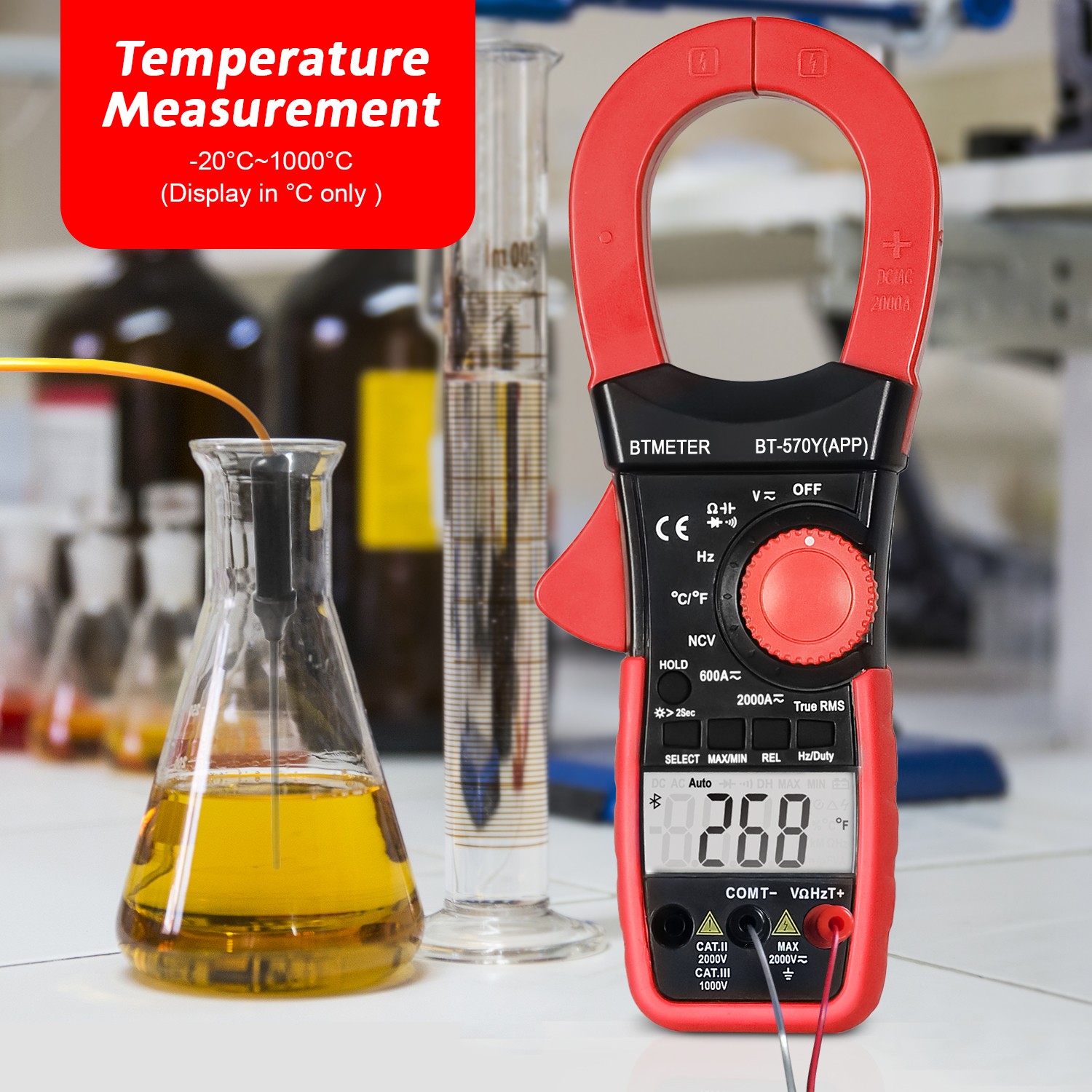 BTMETER AC/DC Auto Ranging Digital Clamp Meter 2000A Or Digital Multimeter 20A