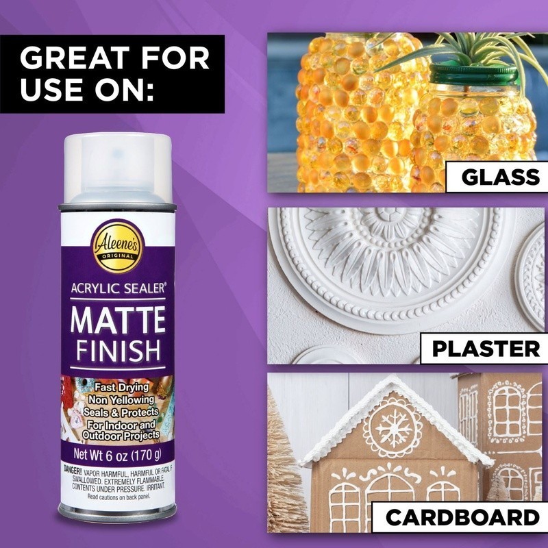Acrylic Spray Sealer Fast Drying Matte Finish Indoor Outdoor Durable Protection
