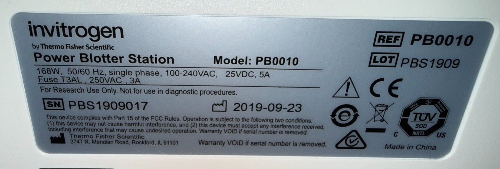 Invitrogen PB0010 Power Blotter Station 2 Cassettes PB0002 & Thermo Fisher 22836